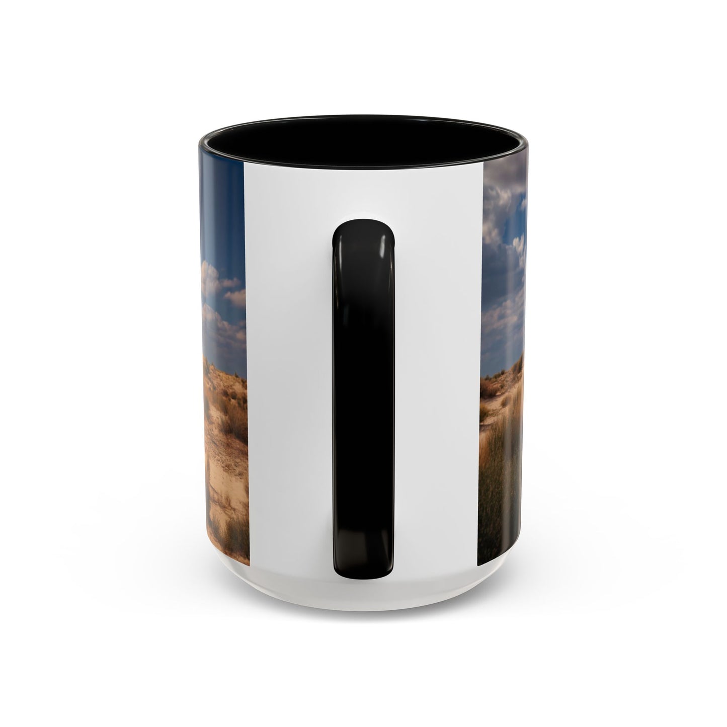 Desert Shipwreck Accent Coffee Mug (11, 15oz) – Golden Sandscape Voyage