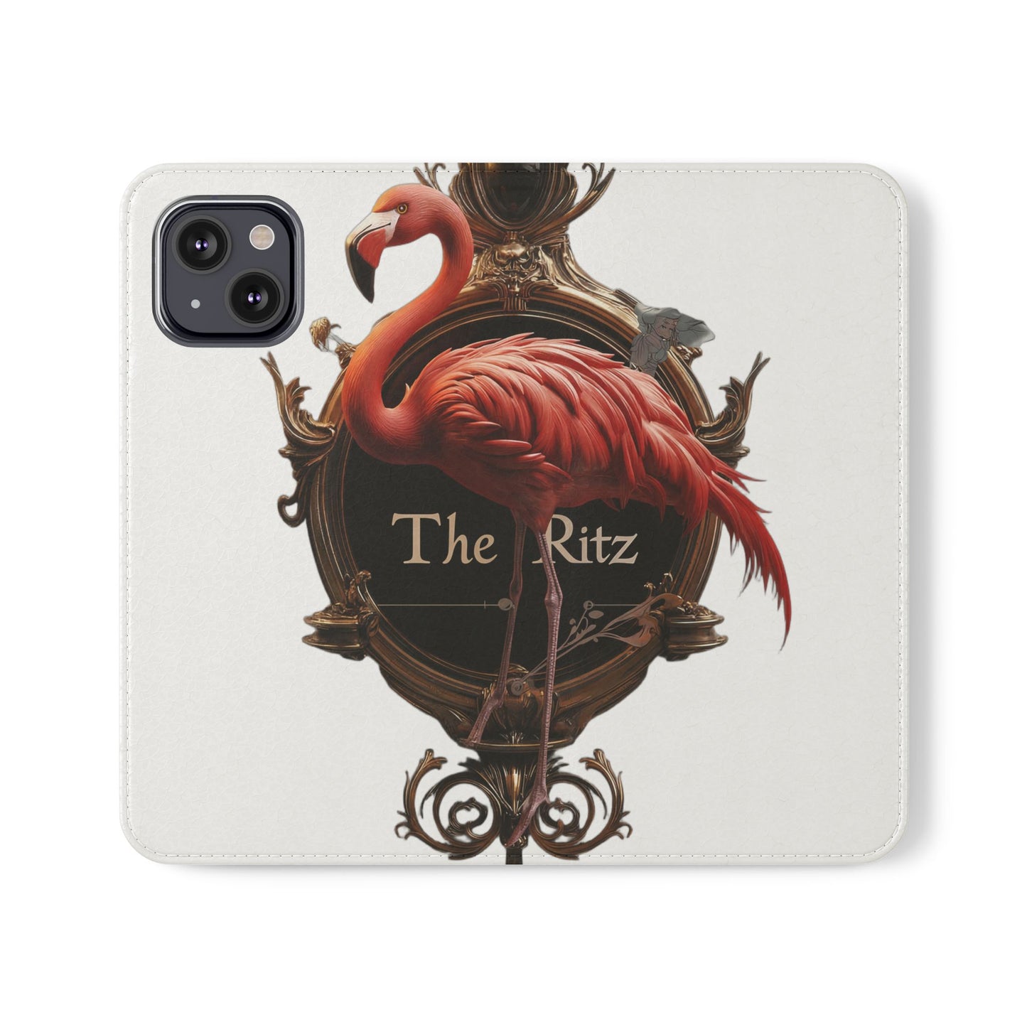 The Ritz Flamingo Flip Cases – Gilded Ornate Frame Art Design