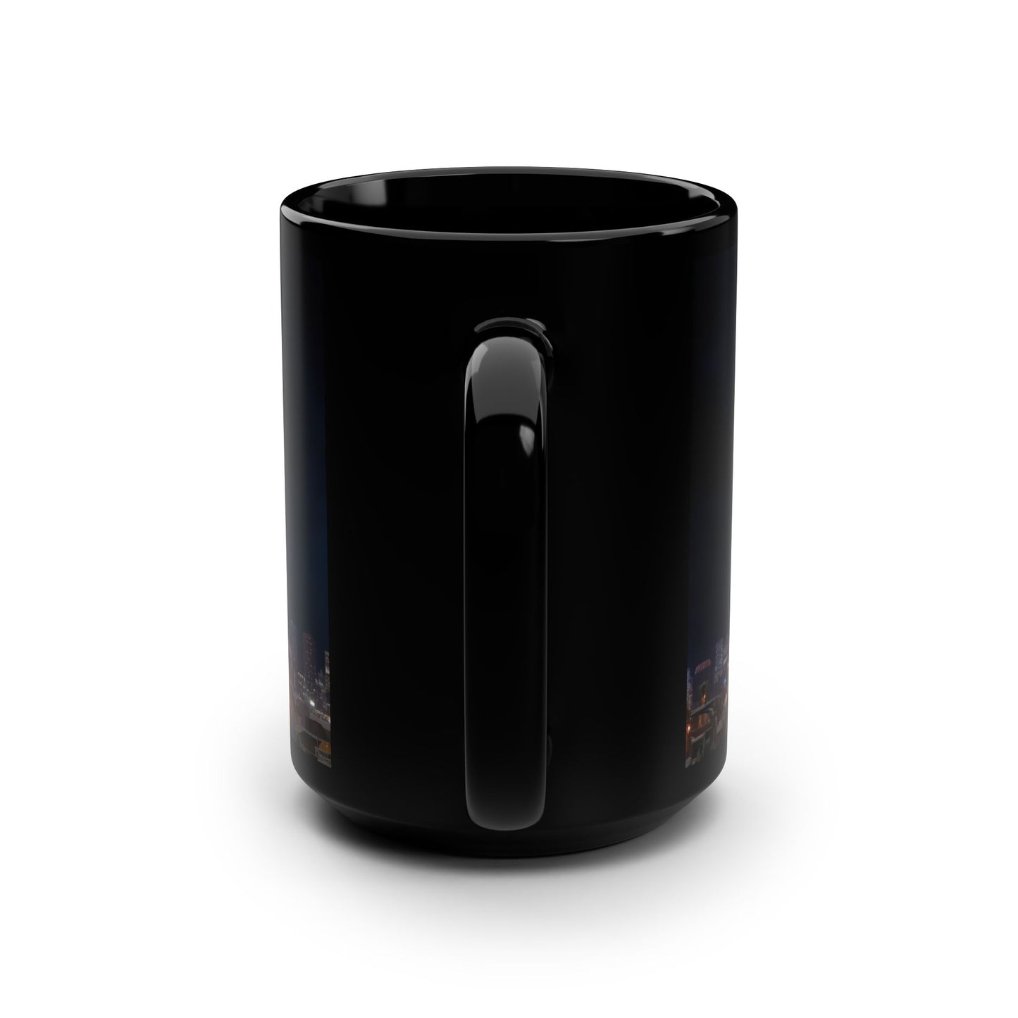 Storm Circus Tent Black Mug, 15oz – Gothic Carnival Under Thunder