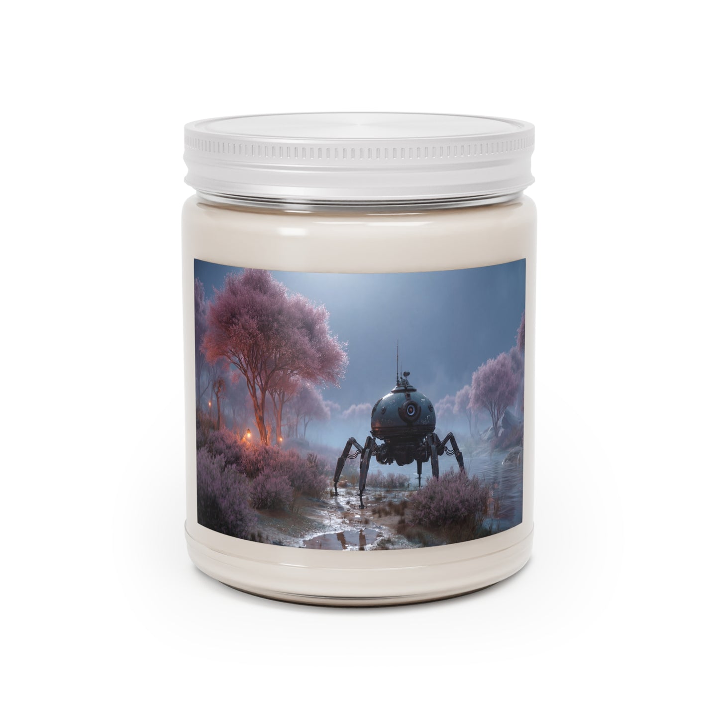Silent Explorer Scented Soy Candles with White Lid, 9oz – Twilight Bloom Encounter