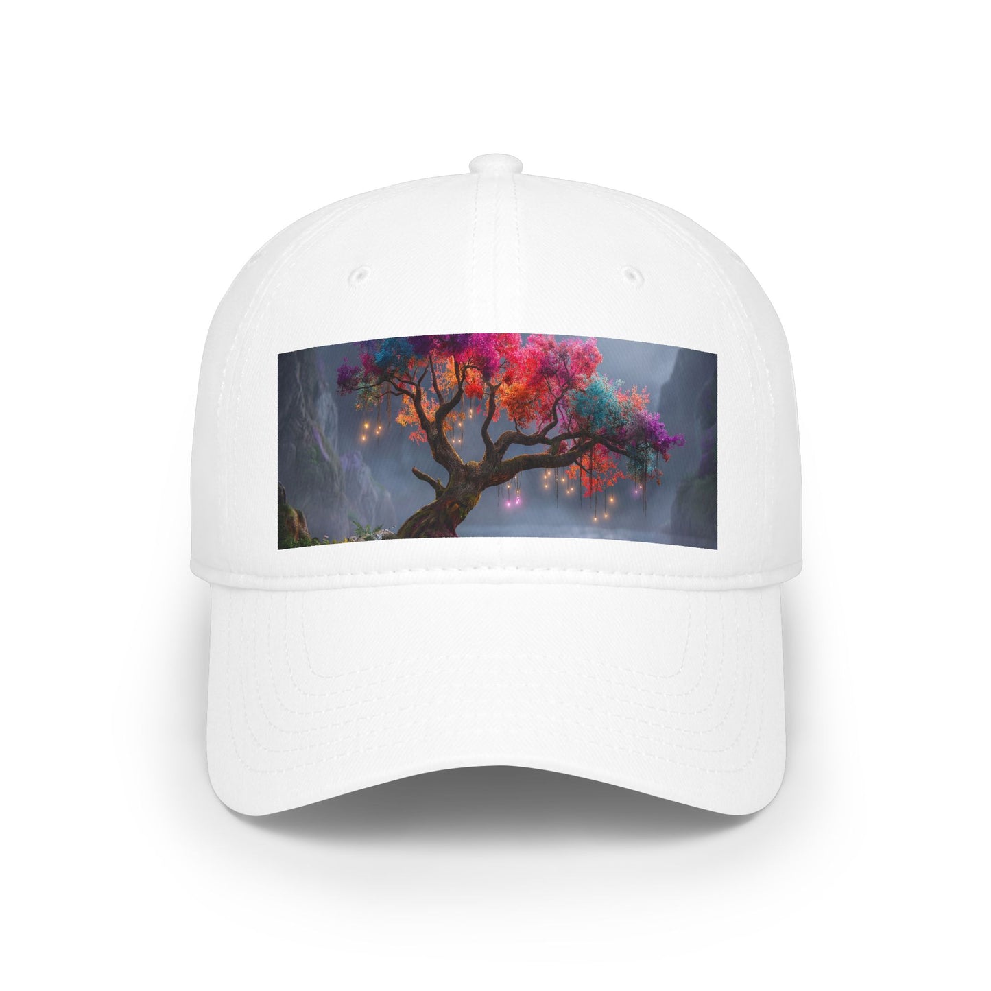 Prismatic River Tree Low Profile Baseball Cap – Ethereal Moonlit Canopy