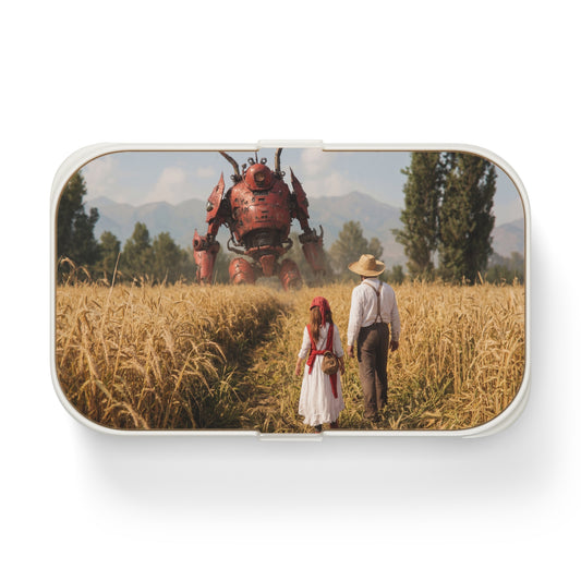 Rusty Guardian Bento Lunch Box – Wheat Field Encounter with a Gentle Giant
