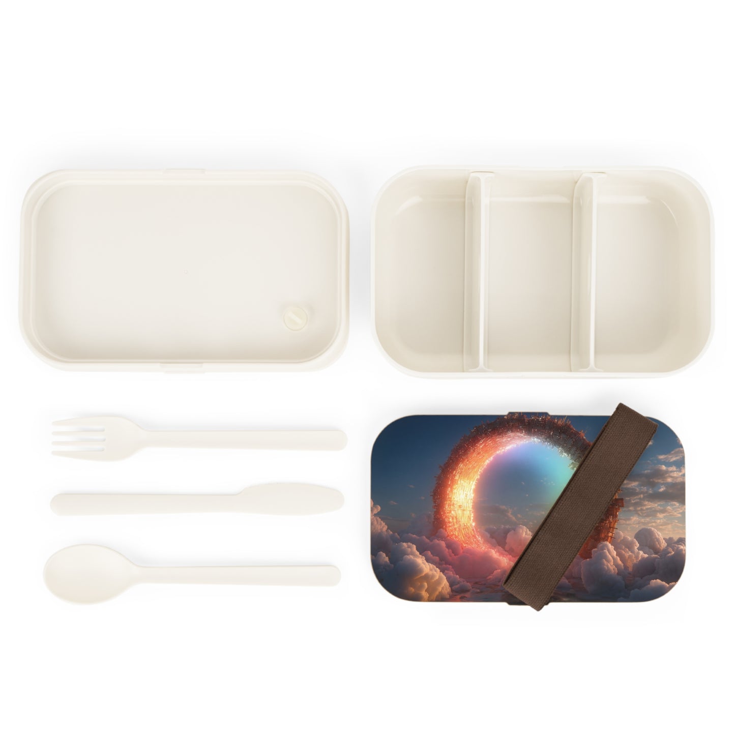 Celestial Vortex Bento Lunch Box – Indigo Cloud Dreamscape