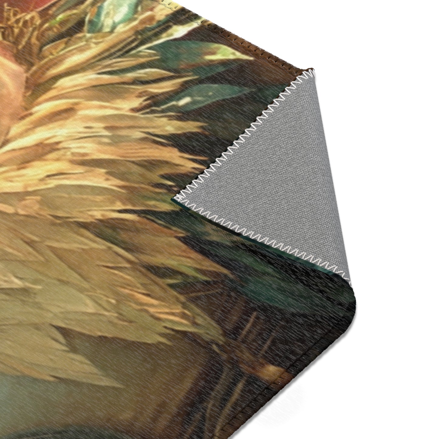 Mushroom Knight Area Rug – Sunlit Jungle Guardian