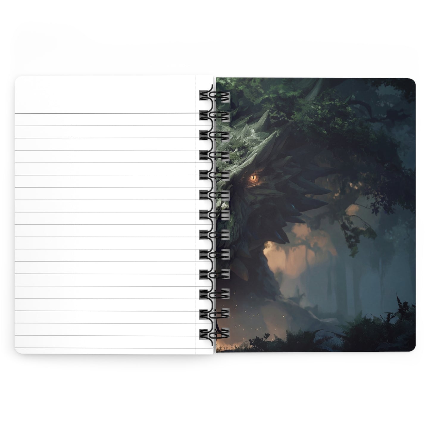 Ancient Forest Dragon Spiral Bound Journal – Whispers of the Moss-Covered Sentinel
