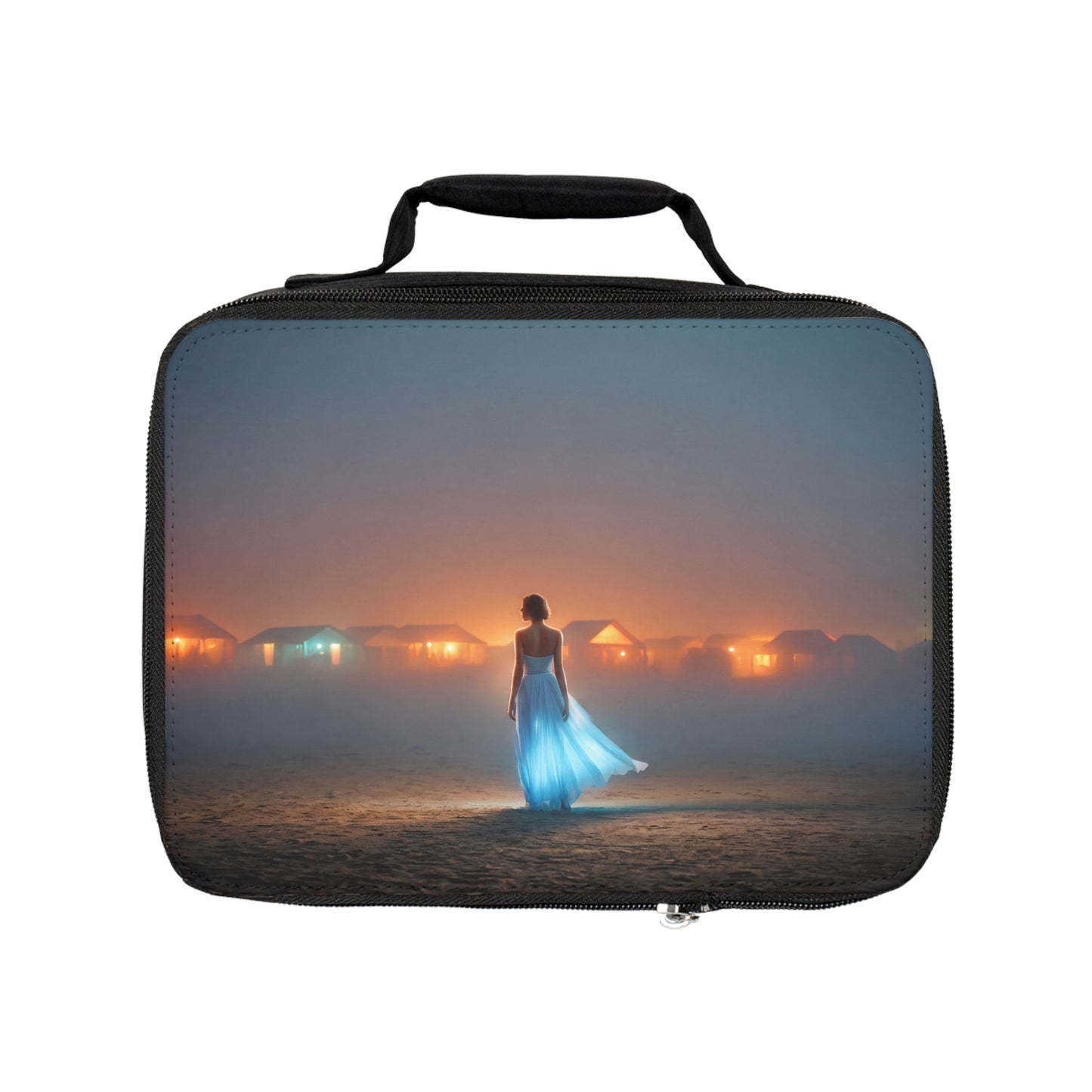 Serene Beach Wanderer Lunch Bag – Glow of Twilight Shoreline