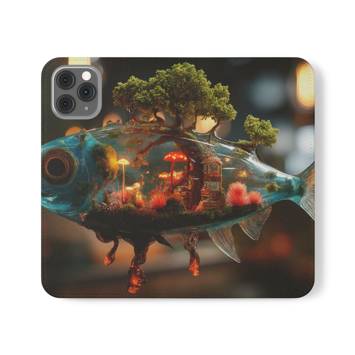 Forest Fish Flip Case – Liquid Glowwood Dreamscape