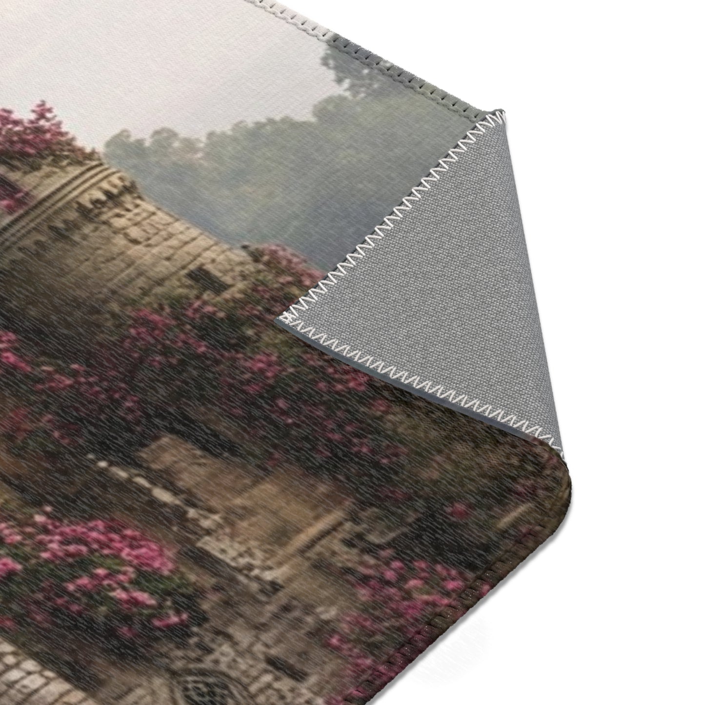 Crimson Rose Castle Area Rugs – Whispers of the Forgotten Keep