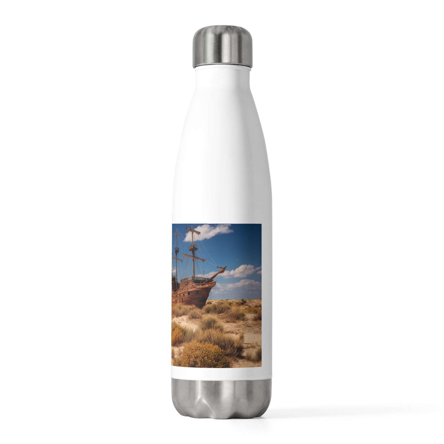 Desert Shipwreck 20oz Insulated Bottle – Sun-Scorched Galleon Dreamscape