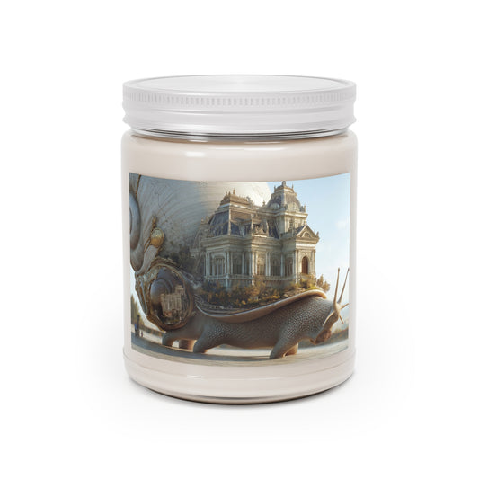 Grand Palace Snail Scented Soy Candles with White Lid, 9oz – Slow-Moving Renaissance Dreamscape