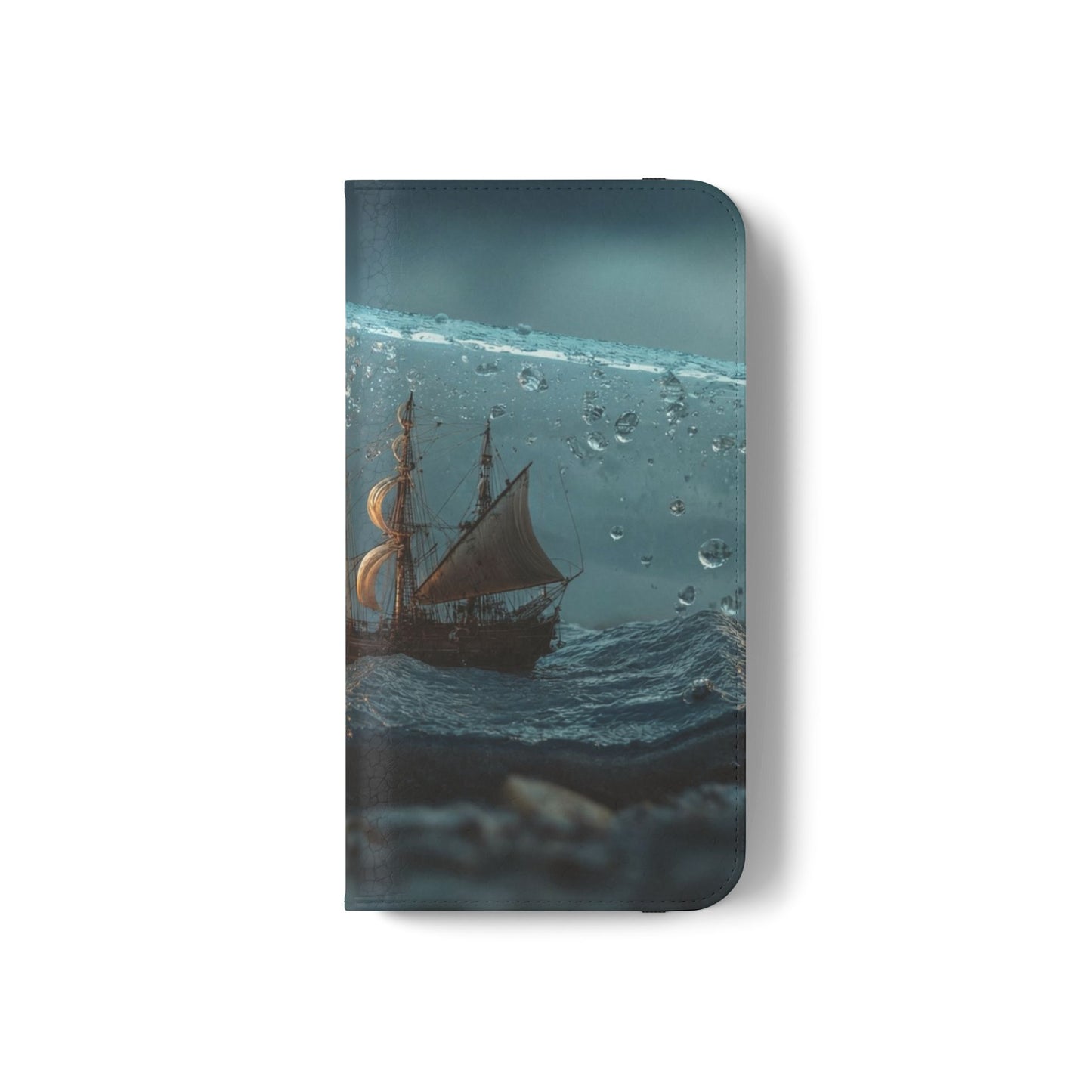 Storm-Struck Galleon Flip Cases – Lightning Inside Glass Bottle