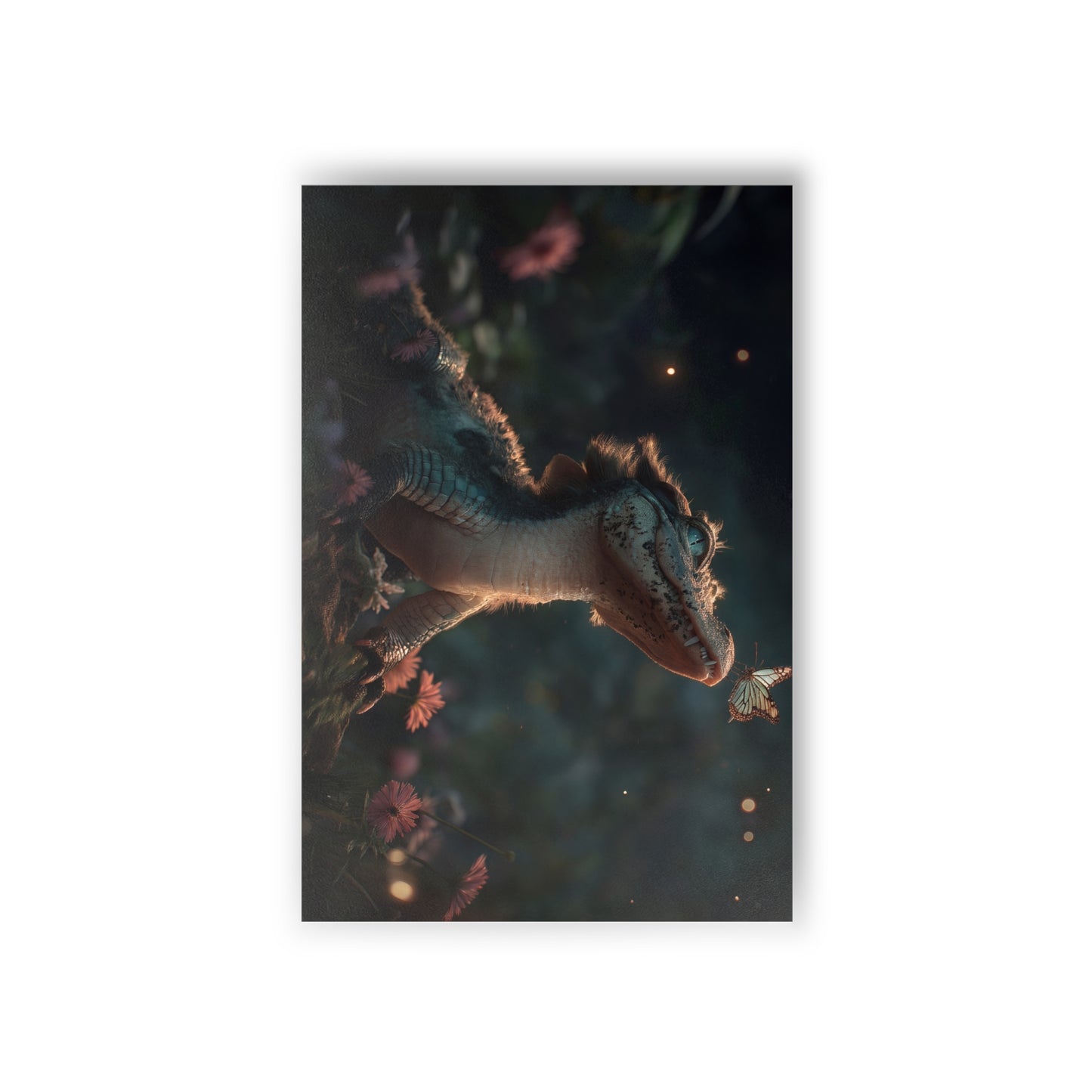 Gentle Monster Postcards (10pcs) – Mud-Splashed Crocodile Guardian with Butterfly
