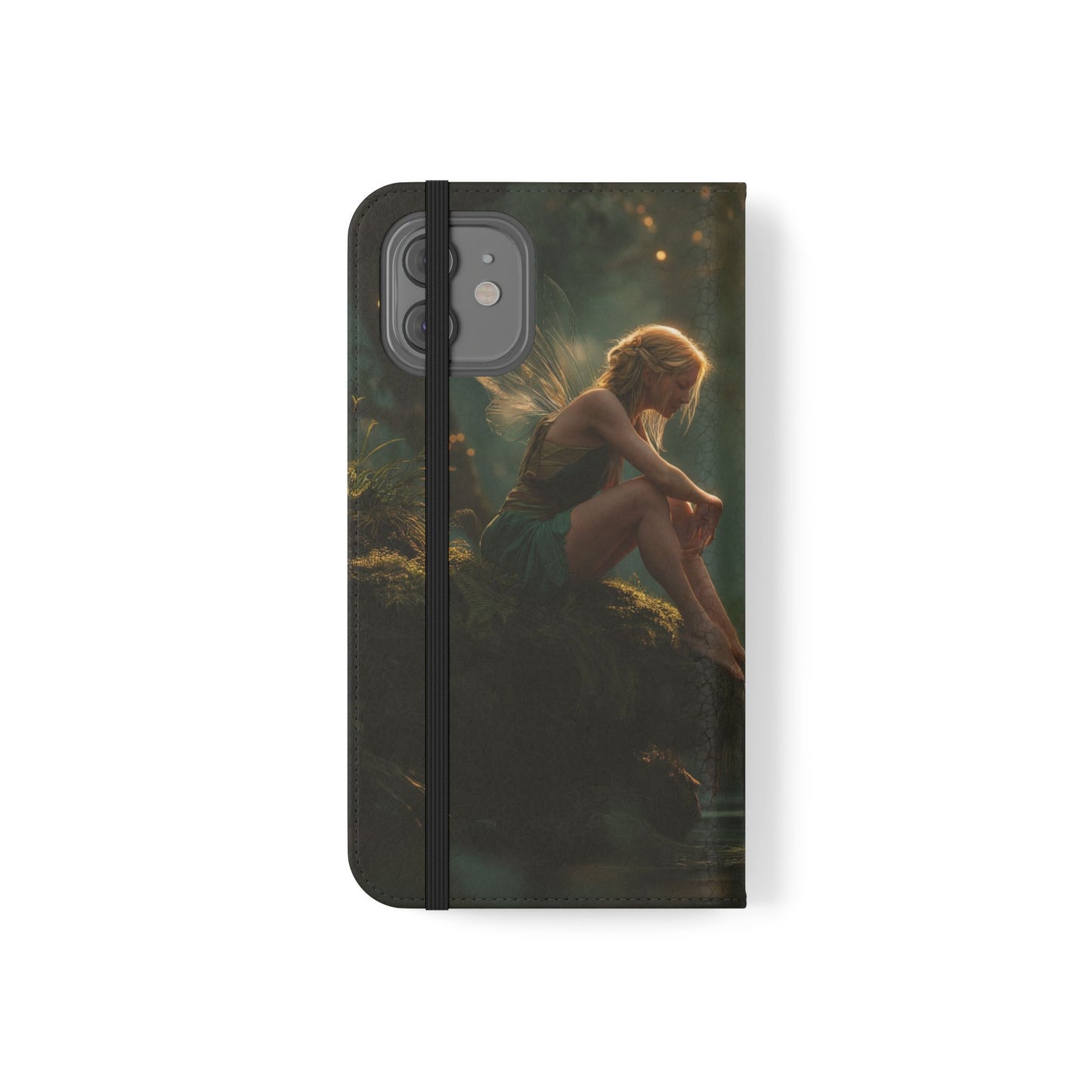 Mossy Bank Fairy Flip Cases – Golden Hour Sentinel Portrait