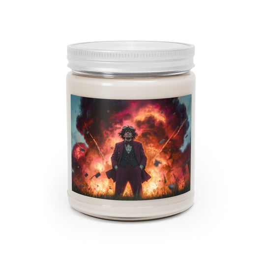 Explosive Gentleman Scented Soy Candles with White Lid, 9oz – Crimson Sky Calamity