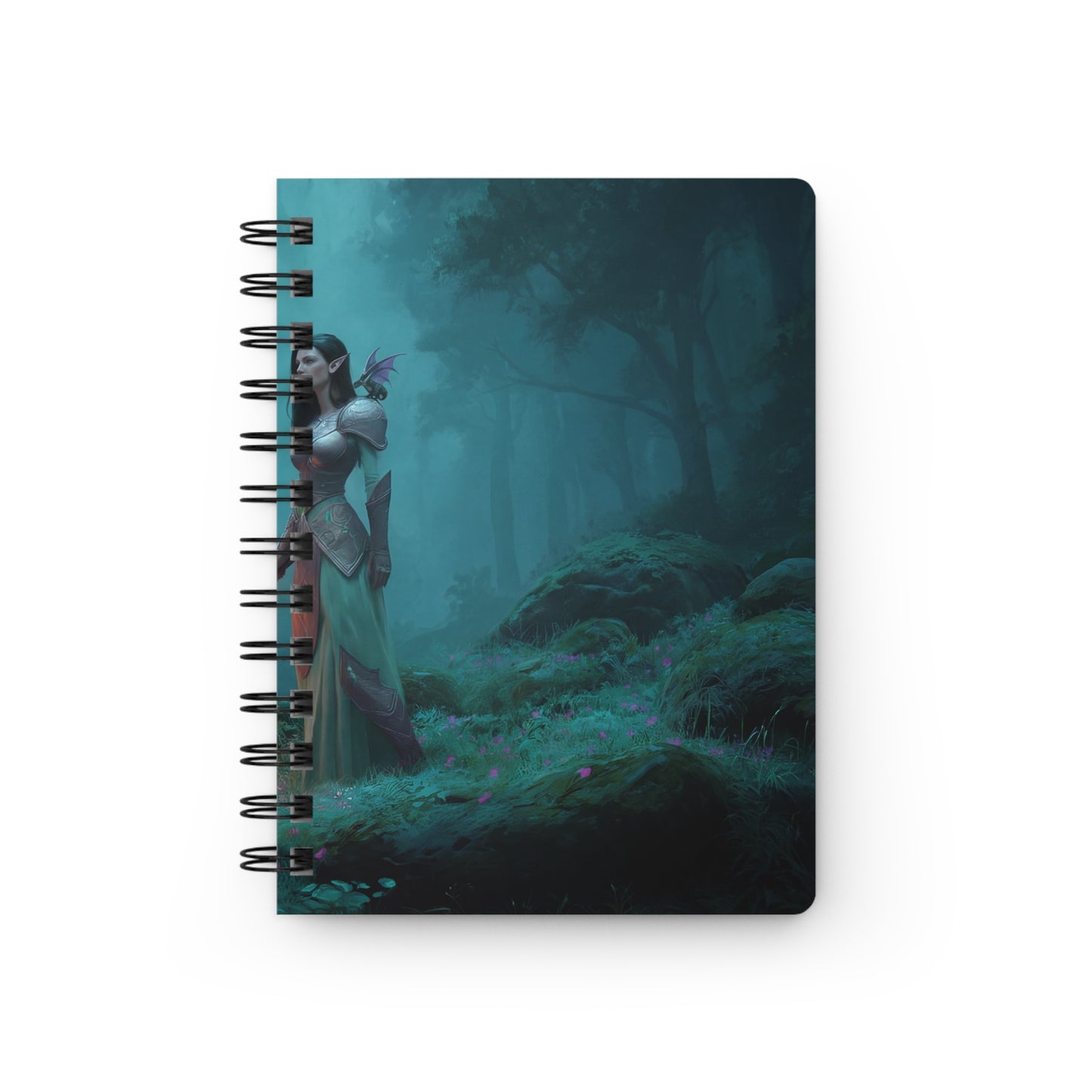 Elven Sentinel Spiral Bound Journal – Mist-Woven Forest Vigil