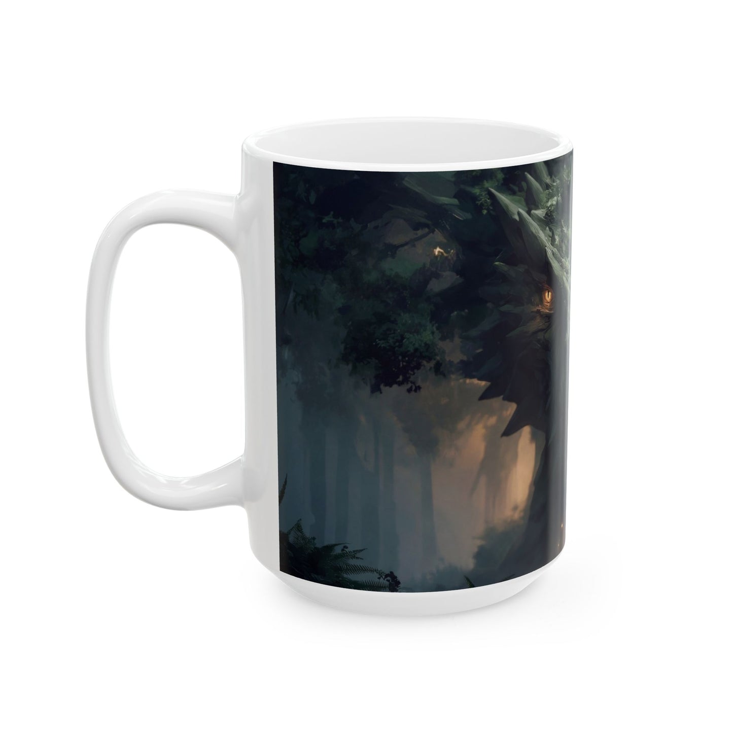 Ancient Forest Dragon Ceramic Mug – Whispering Grove Encounter
