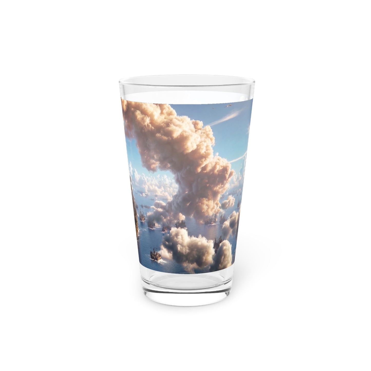 Armada Through Clouds Pint Glass, 16oz – Sovereign Seascape at Dawn