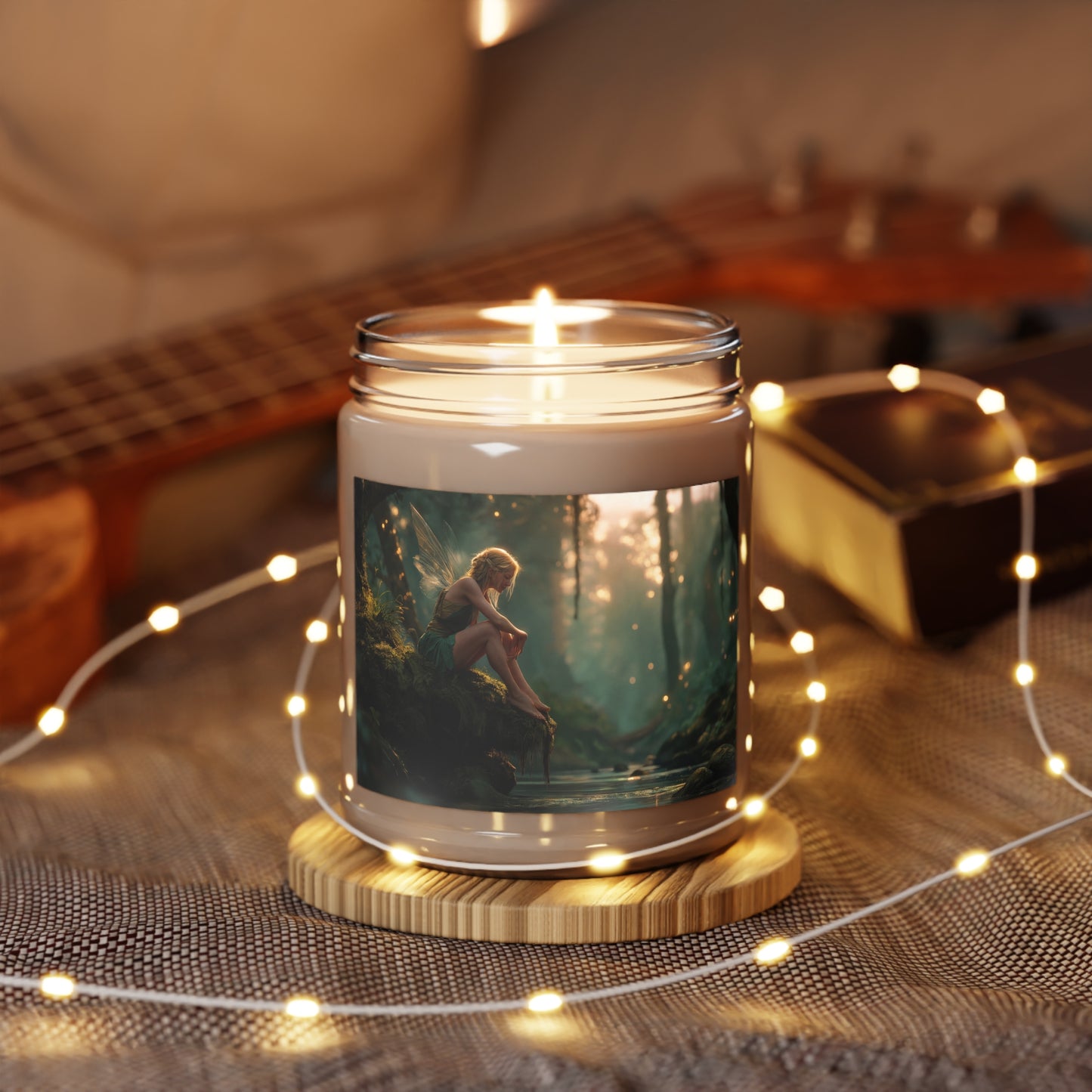 Forest Fairy Scented Soy Candles with White Lid, 9oz – Twilight’s Quiet Contemplation