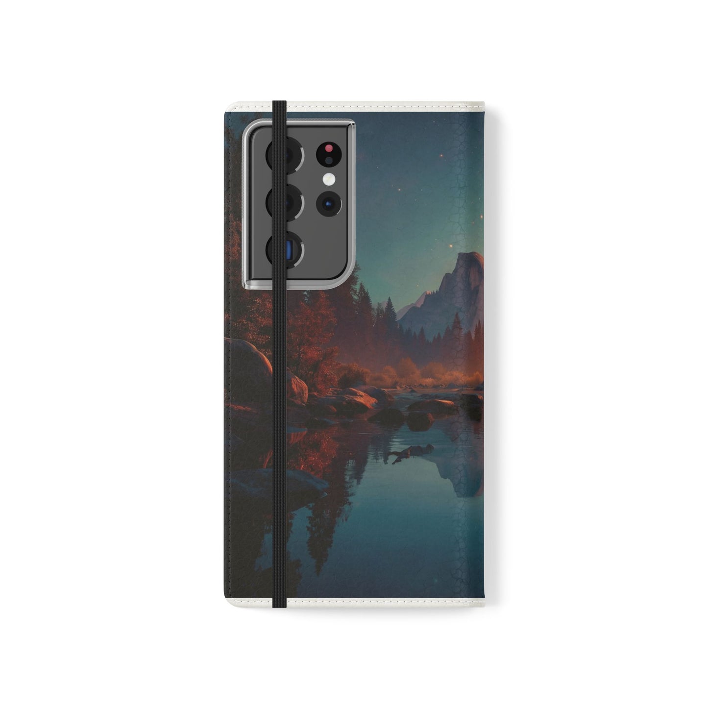 Starlit Valley Flip Cases – Twilight River and Half Dome Reflections