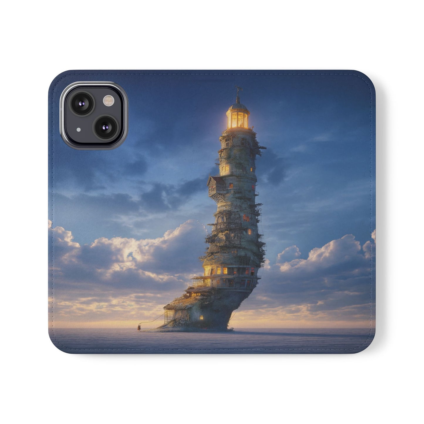 Twilight Sentinel Flip Cases – Lighthouse on a Storm-Tossed Sea