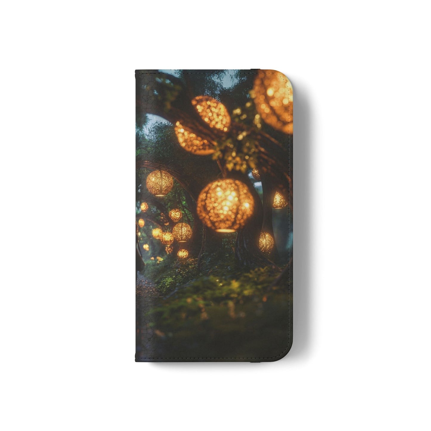 Lantern Archway Flip Cases – Girl Walking Through Forest Tunnel Art Case