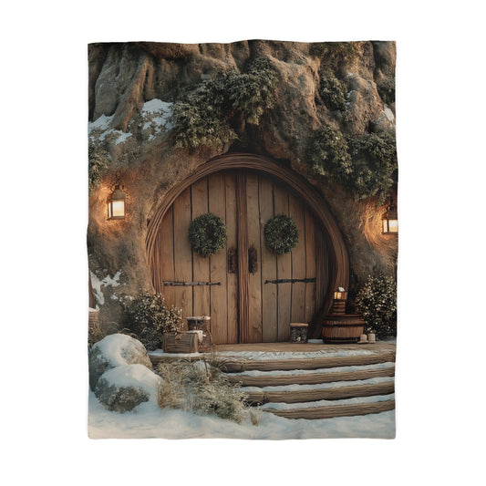 Winter’s Whisper Microfiber Duvet Cover – Cozy Treehouse Sanctuary