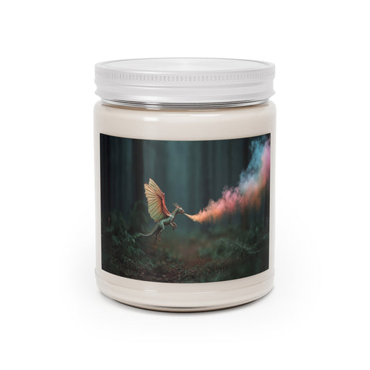 Chromatic Dragon Scented Soy Candles with White Lid, 9oz – Forest Fireworks in a Jar