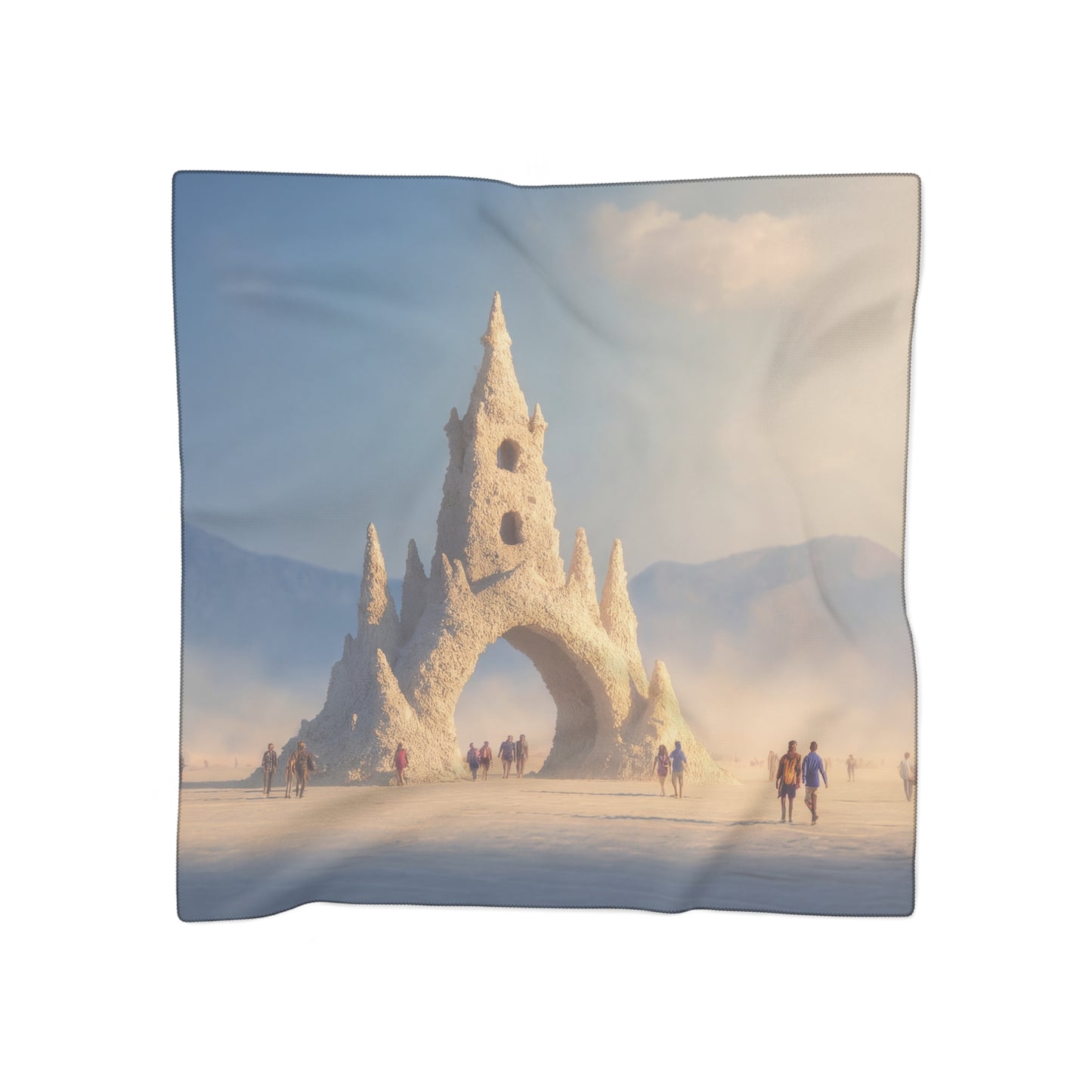 Desert Castle Poly Scarf – Warm Glow of the Salt Flats