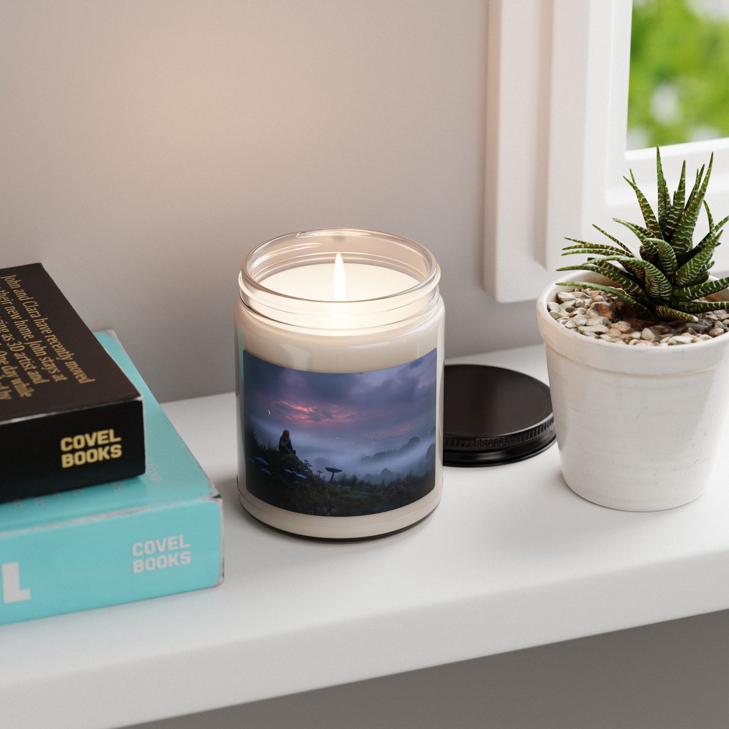 Moonlit Mycelium Scented Soy Candle, 9oz – Whispering Hilltop Solitude