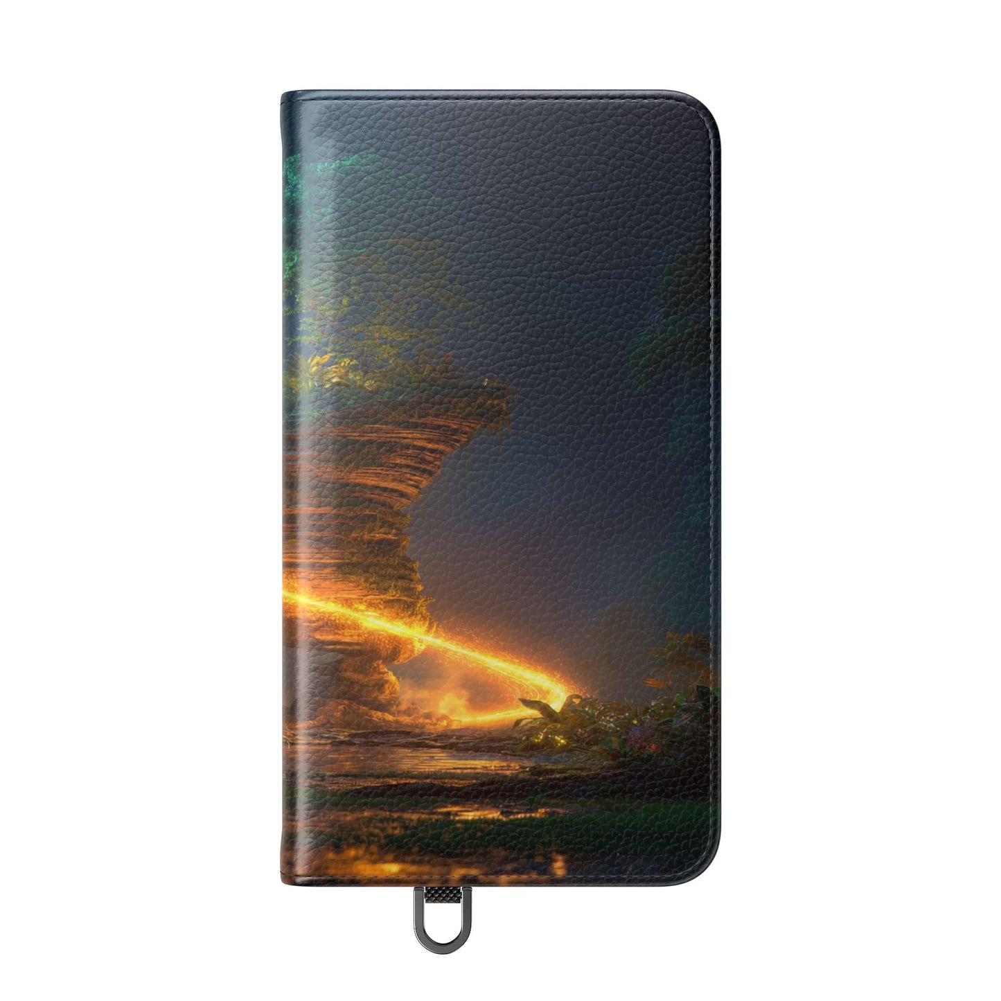 Luminous Floating Island Flip Cases – Amber Twilight Sanctuary