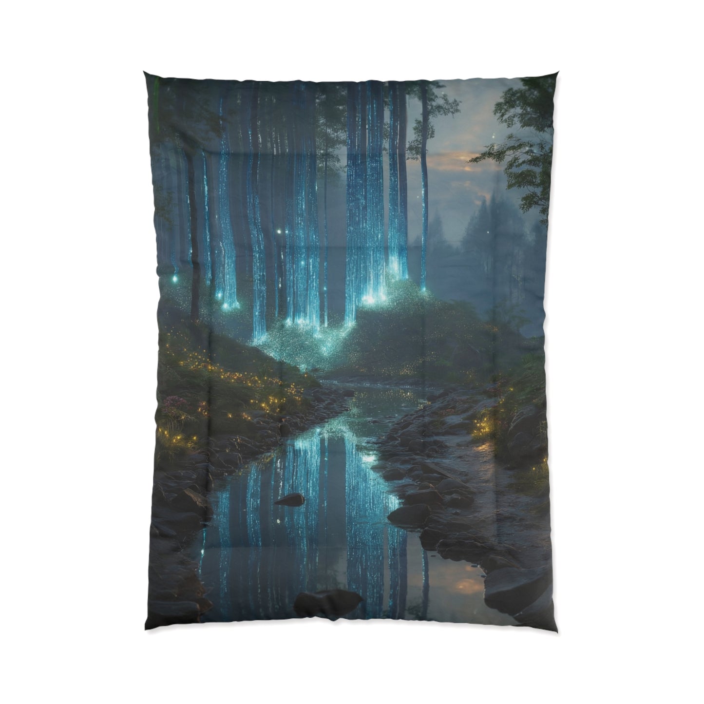 Celestial Lightfall Comforter – Whispering Forest Dreamscape
