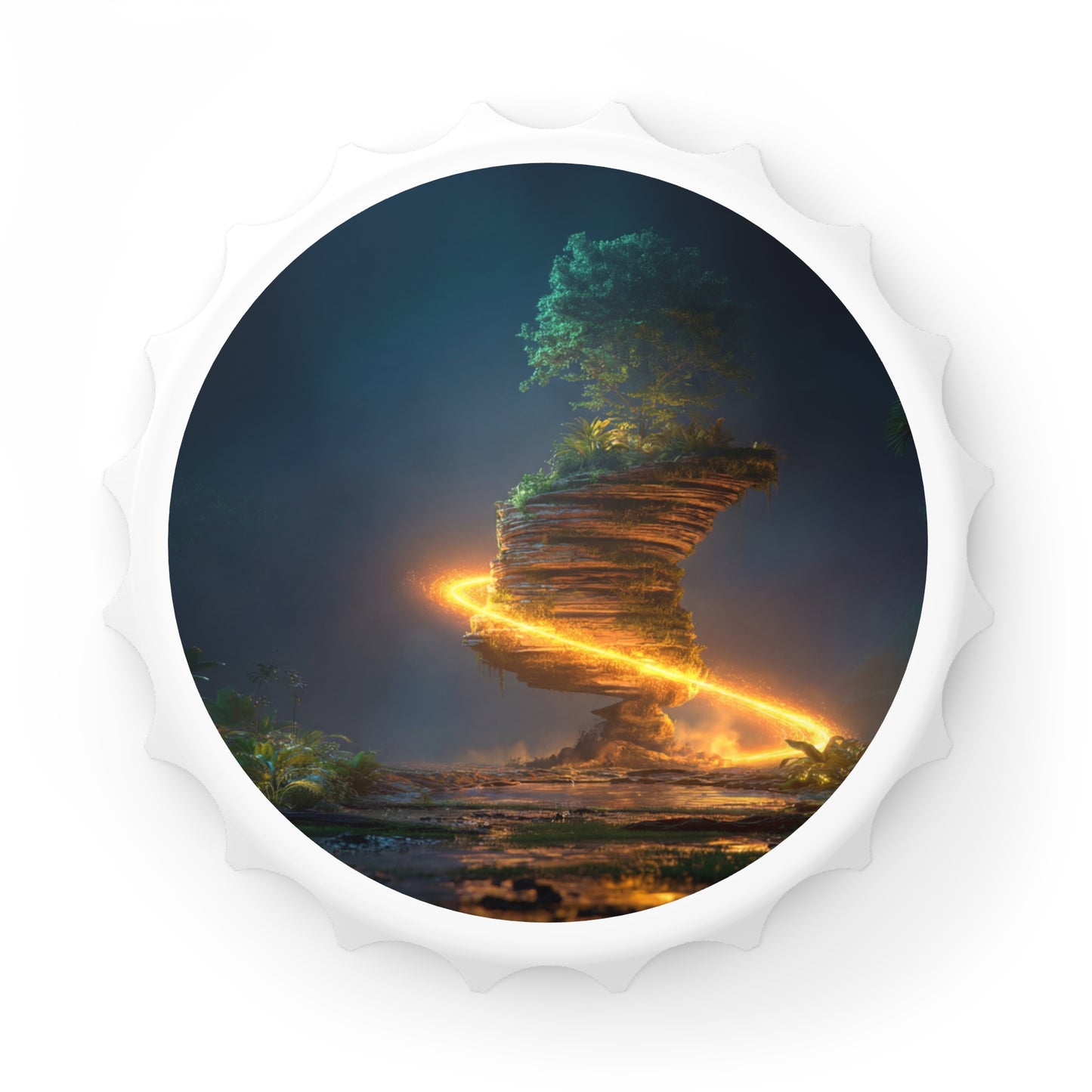 Floating Island Tree Bottle Opener – Luminous Jungle Gateway
