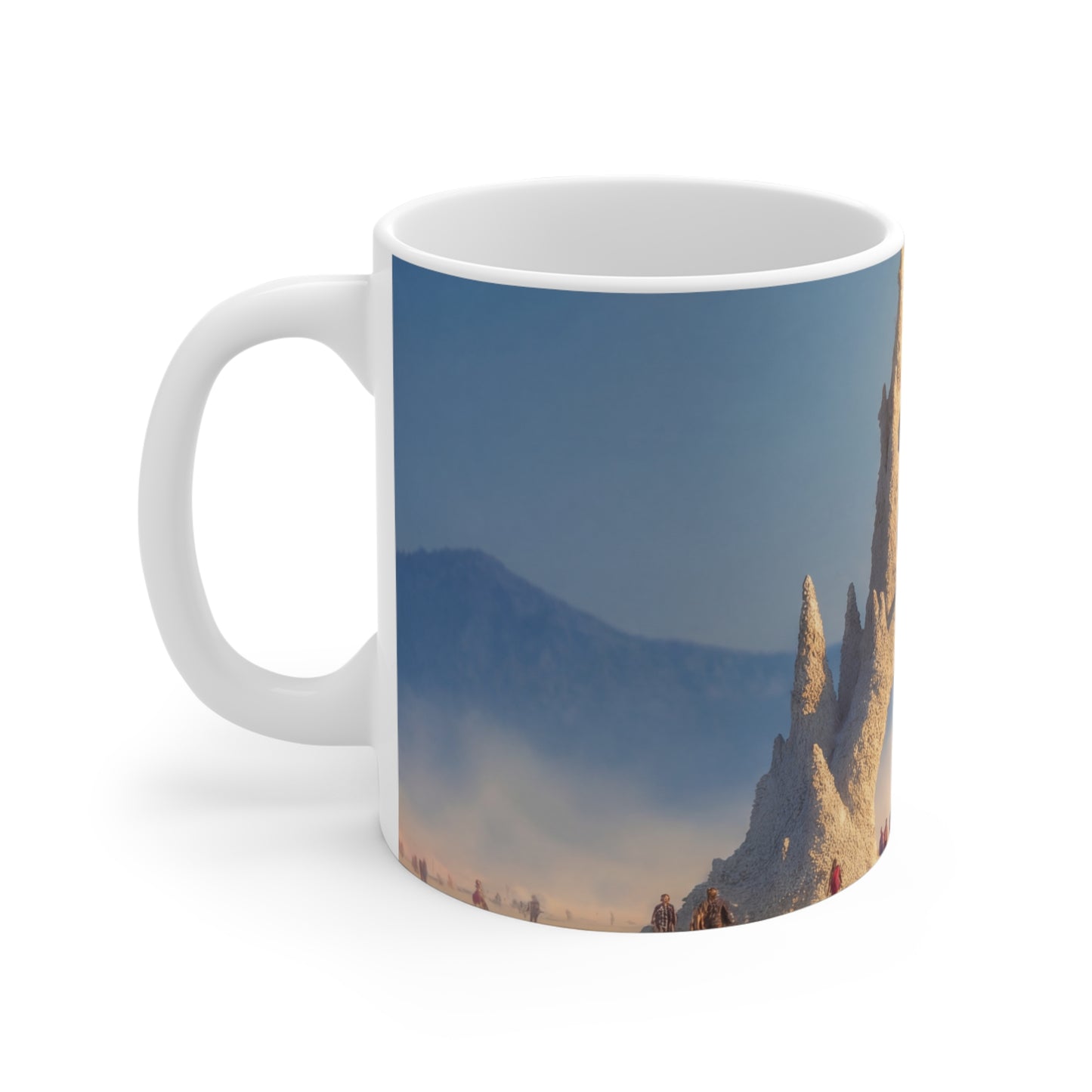 Desert Castle Ceramic Mugs (11oz\15oz\20oz) – Sunlit Sandstone Sentinel