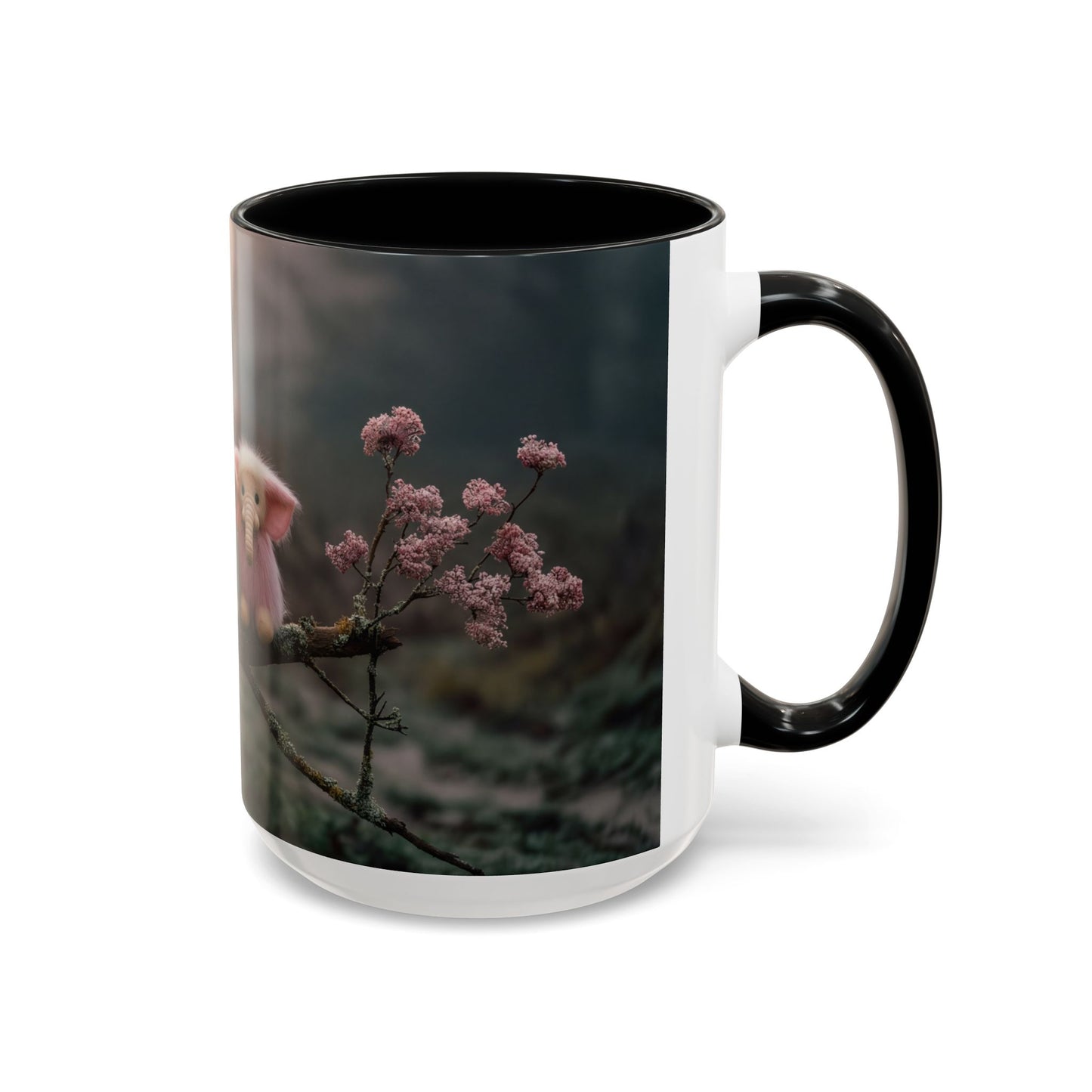 Fuzzy Elephant Trio Accent Coffee Mug (11, 15oz) – Mossy Branch Forest Friends