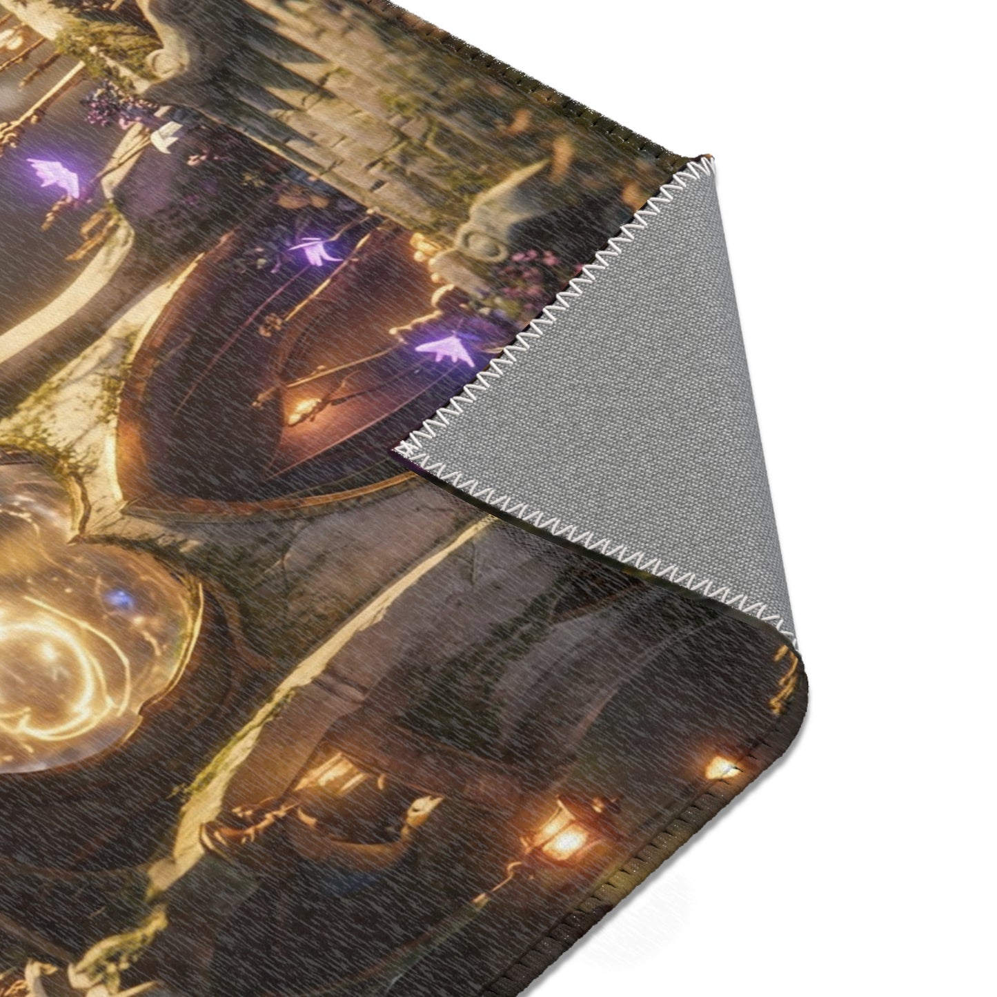 Whispering Clocktower Area Rug – Twilight Magic in Stone