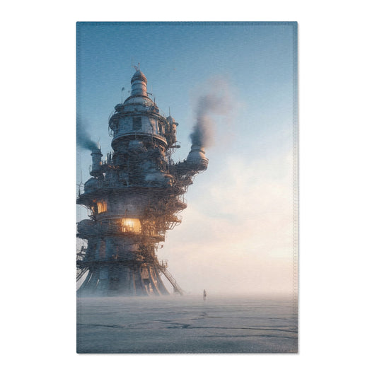 Skyward Spire Area Rugs – Dawn’s Industrial Cathedral