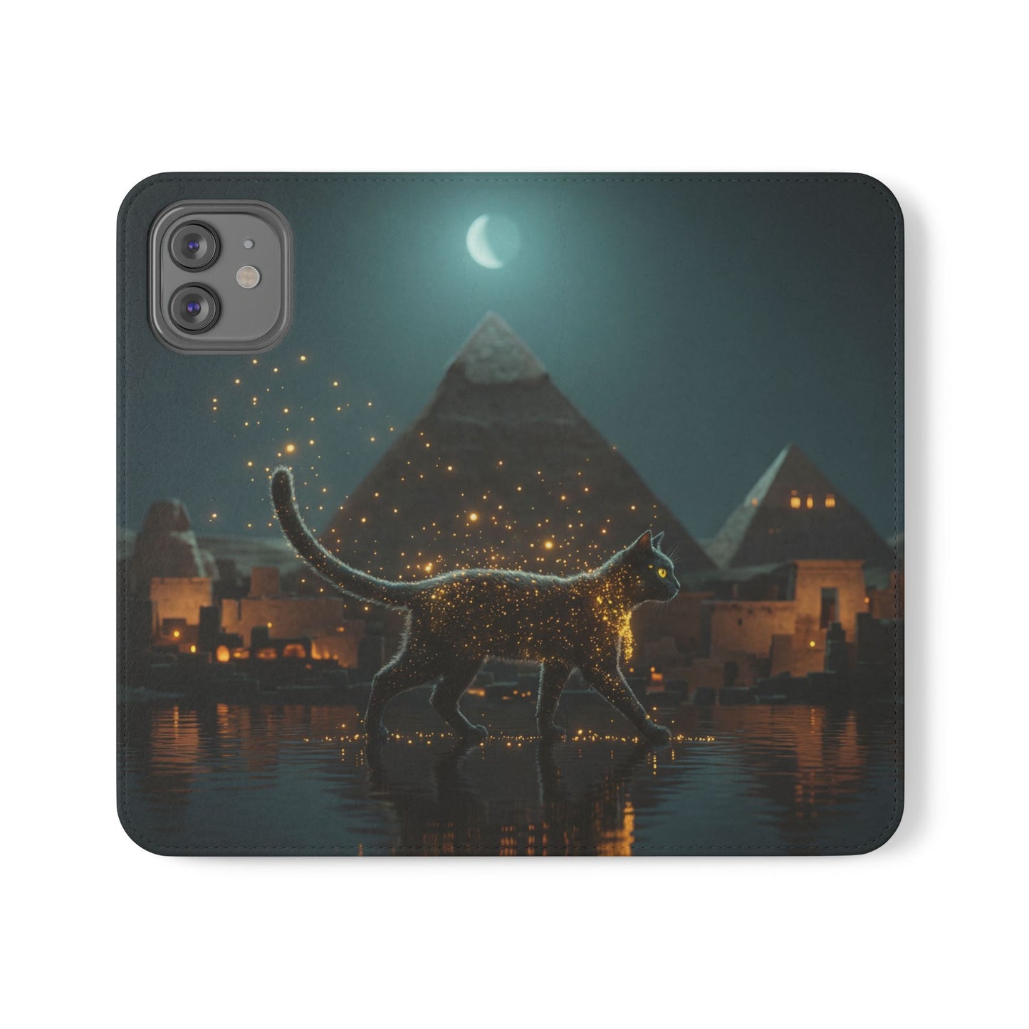 Celestial Vortex Flip Cases – Indigo Cloud Dreamscape