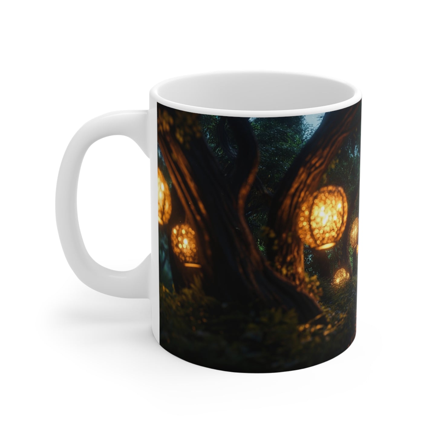 Luminous Lantern Path Ceramic Mugs (11oz\15oz\20oz) – Whispers of the Twilight Grove