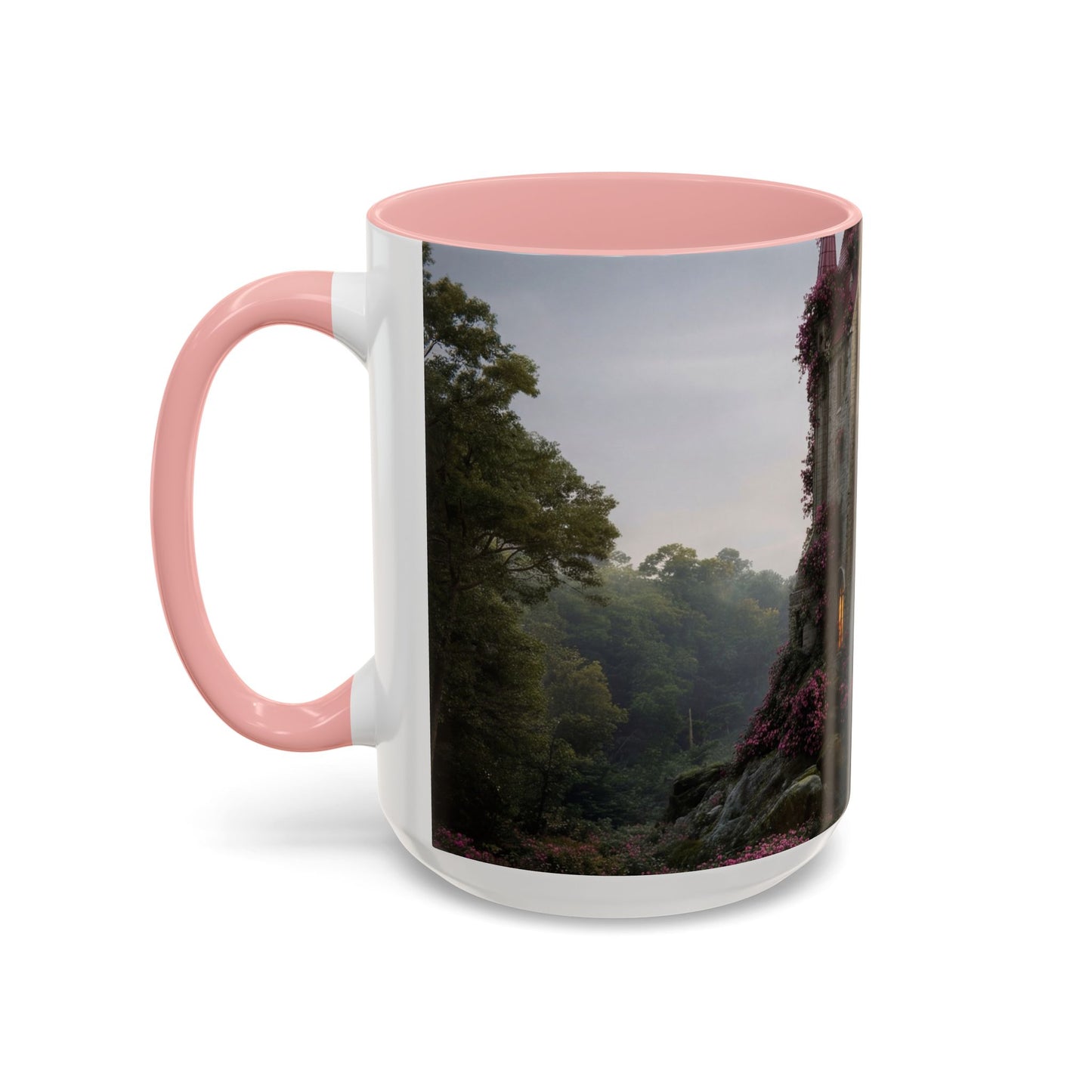 Rose-Clad Castle Accent Coffee Mug (11, 15oz) – Whispers of Twilight Blooms