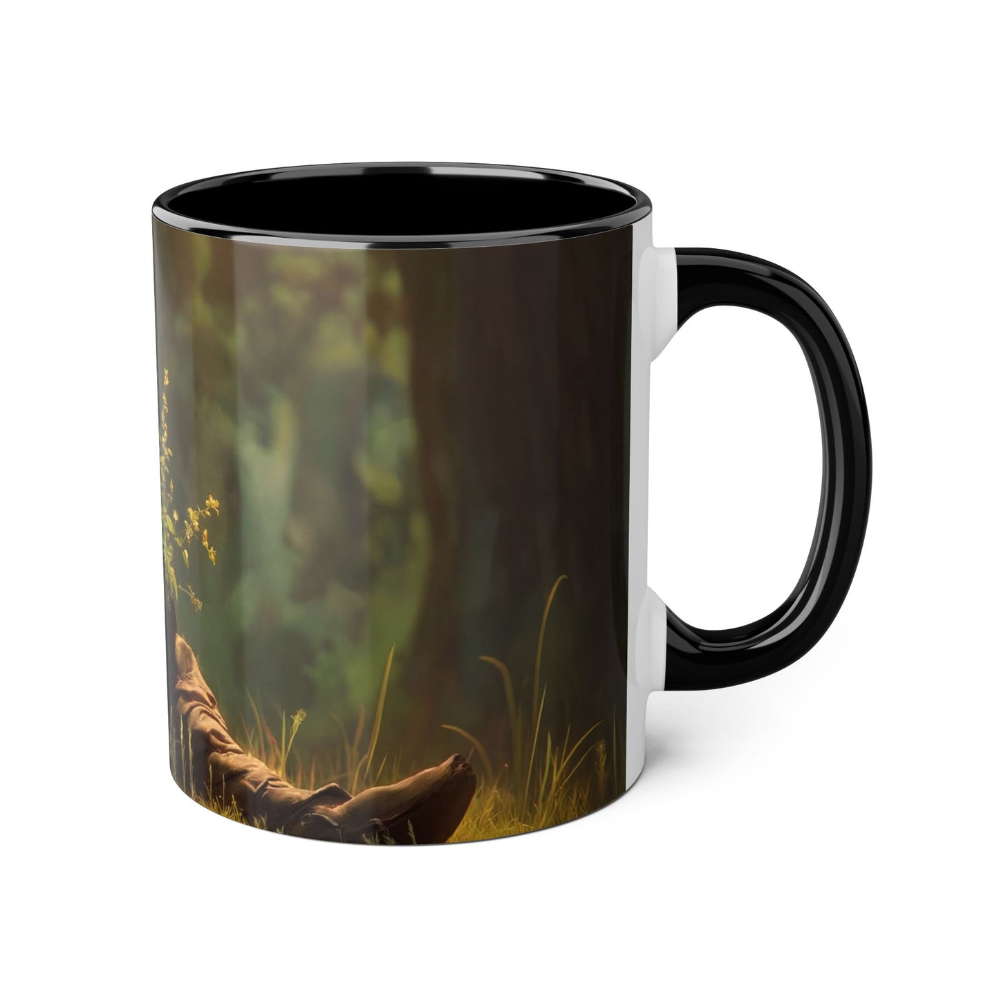Hooded Guardian Accent Mugs, 11oz – Bioluminescent Forest Keeper