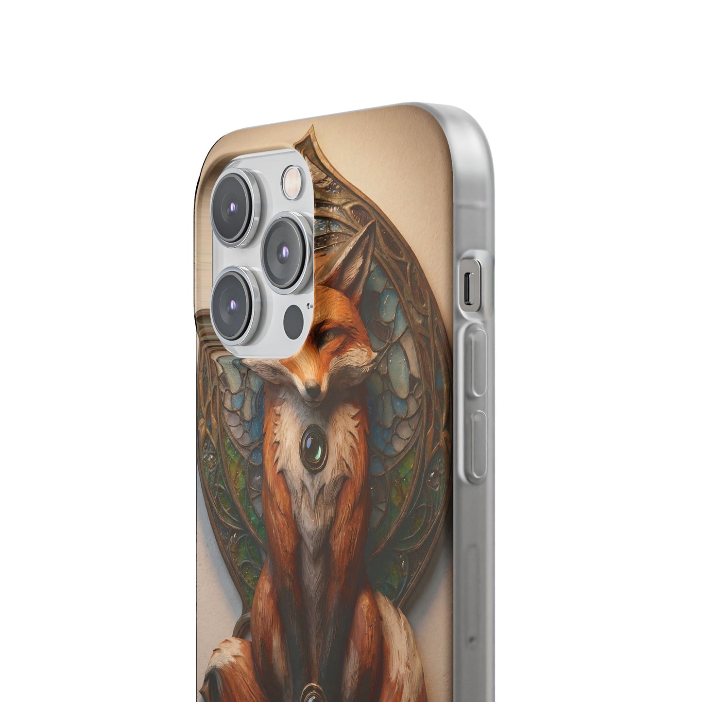 Fox Sentinel Flexi Cases – Amber Glow Through Stained Glass