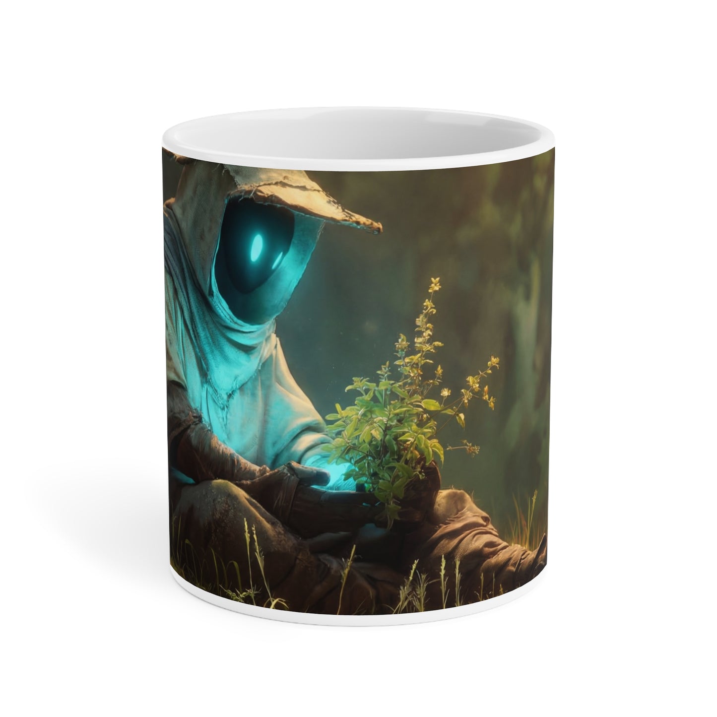 Forest Sentinel Ceramic Mugs (11oz\15oz\20oz) – Glimmering Guardian in Sunlit Grove