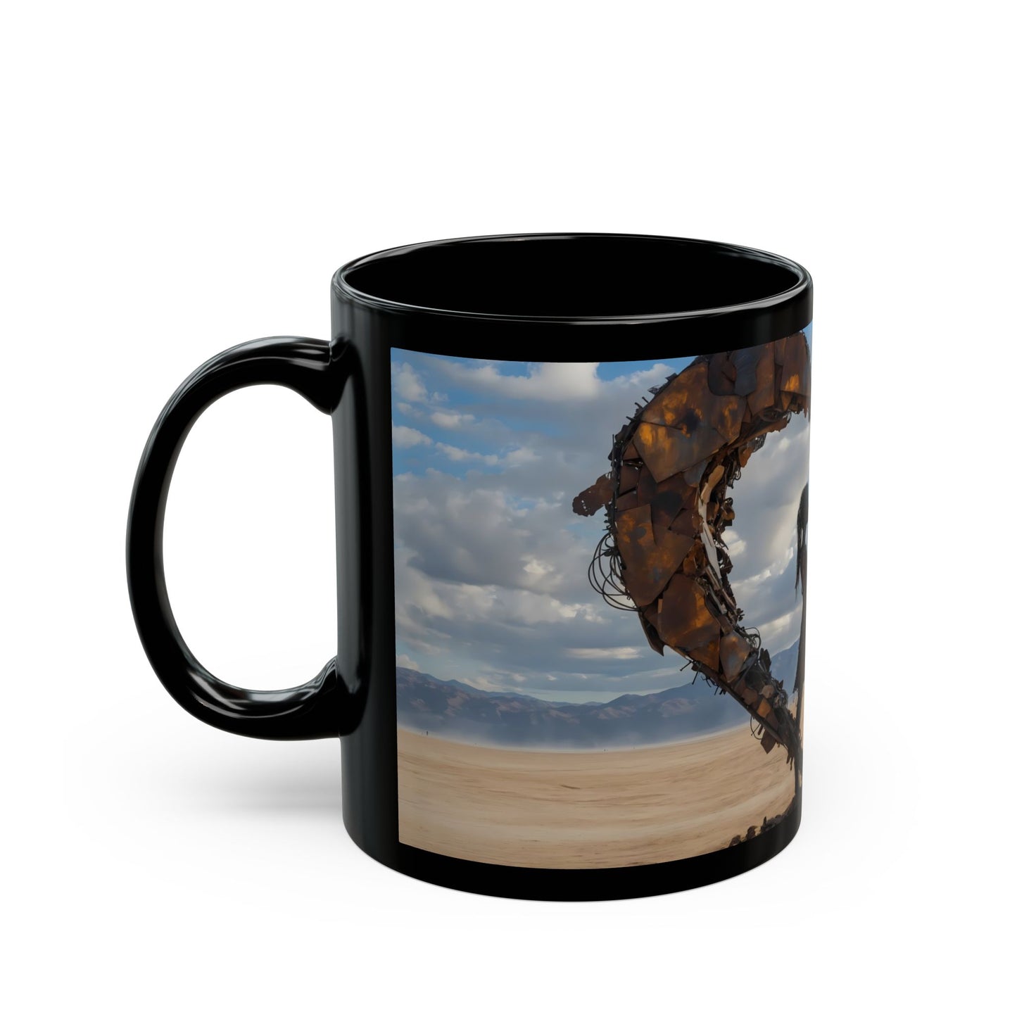 Rust Heart Sculpture Mug – Love Forged in Desert Sunlight