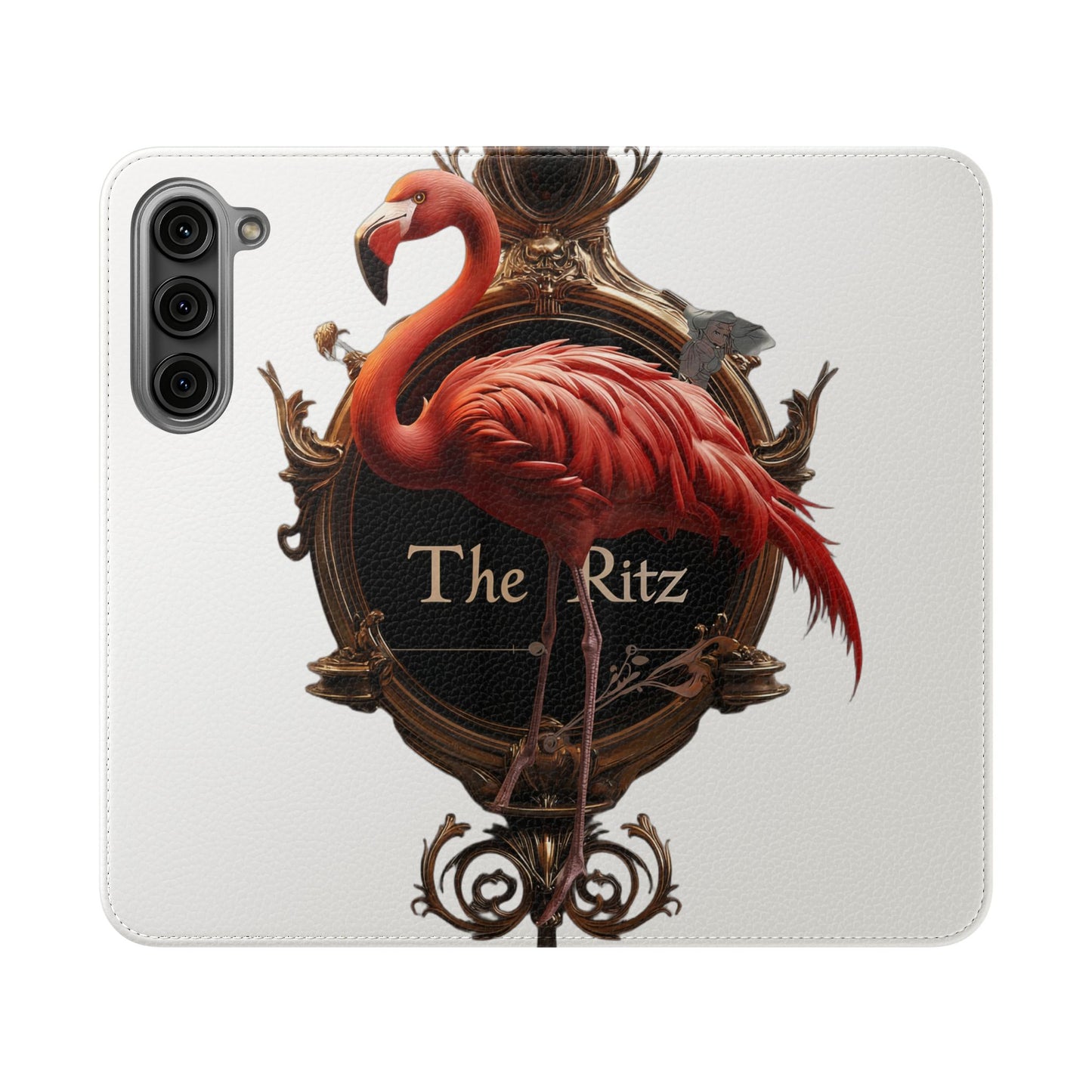 The Ritz Flamingo Flip Cases – Gilded Ornate Frame Art Design