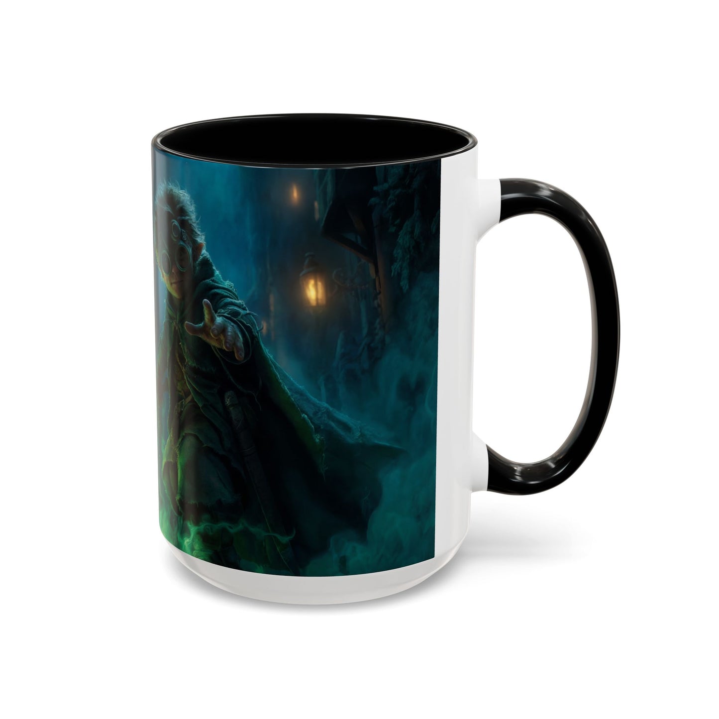 Glimmerblade Gnome Mug – Emerald Spirit Knight Coffee Cup