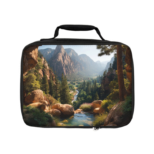Canyon River Vista Lunch Bag – Sunlit Stone Frame to Serene Waters