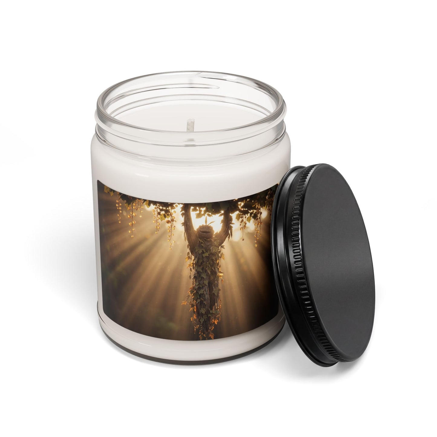 Sunbeam Guardian Tree Spirit Candle – Golden Hour Forest Embrace