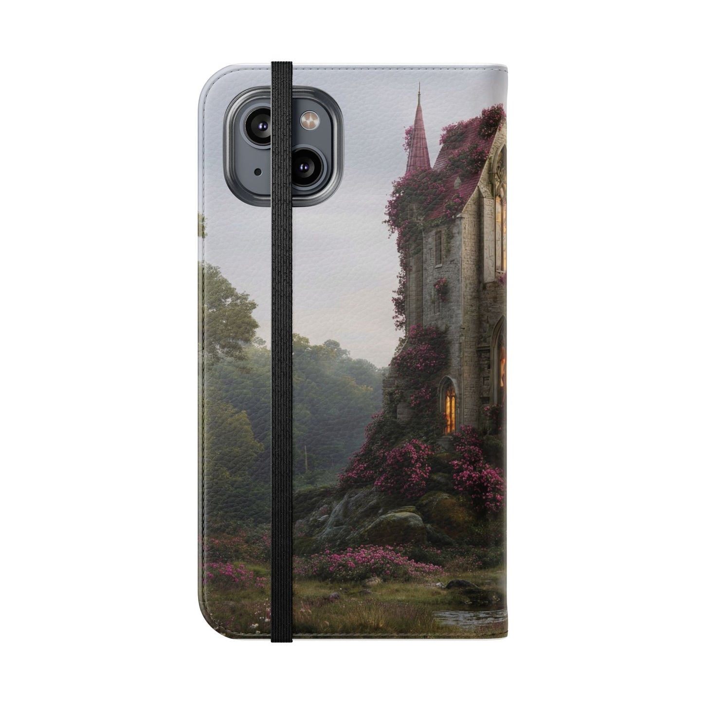 Blossom Spire Flip Cases – Pink Ivy Gothic Castle Cover