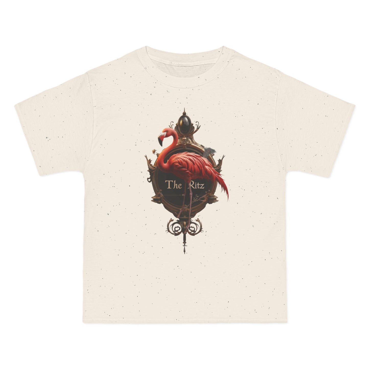 Regal Flamingo The Ritz Tee – Velvet Crimson & Antique Gold Ornate Frame