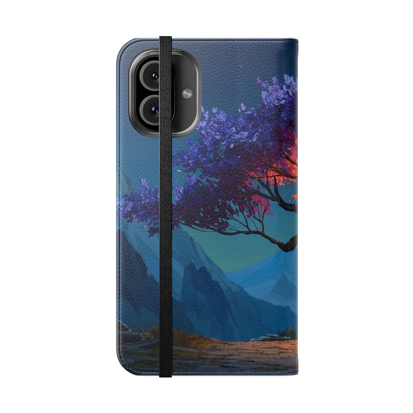 Violet Flame Tree Flip Cases – Twilight Mountain Glow Case